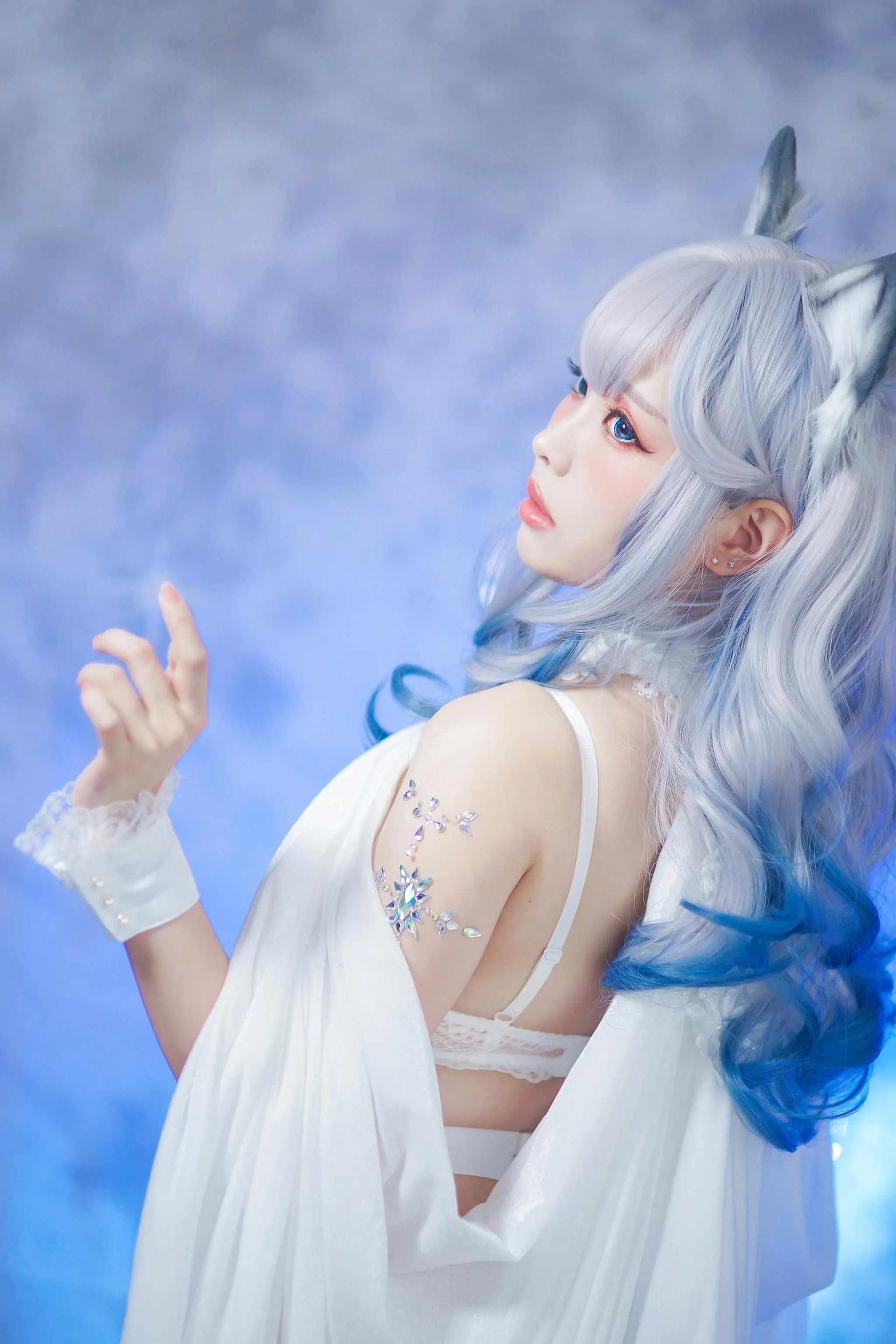 ElyEE子 – NO.43 猫耳白丝带 [48P]插图3